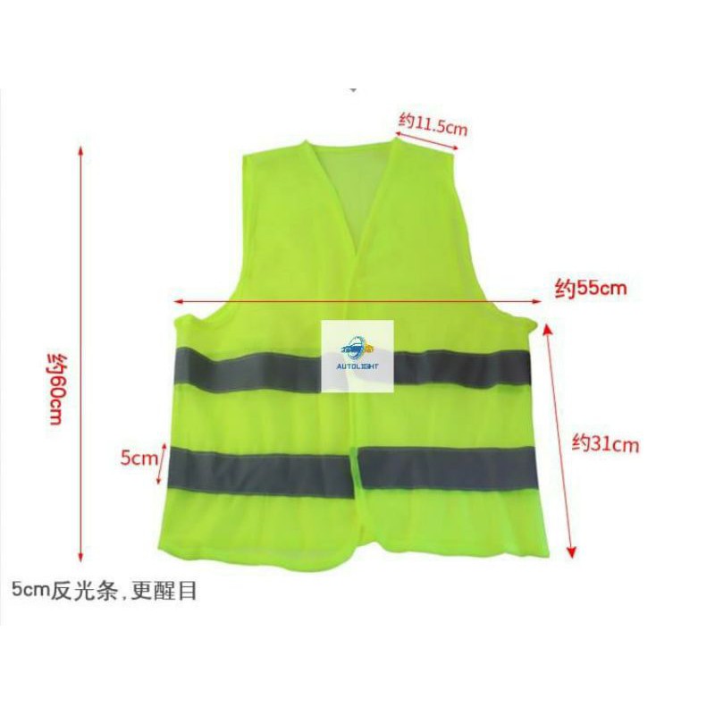 Rompi Baju Proyek / Parkir / Custom / Safety Vest / Lapangan Reflektif