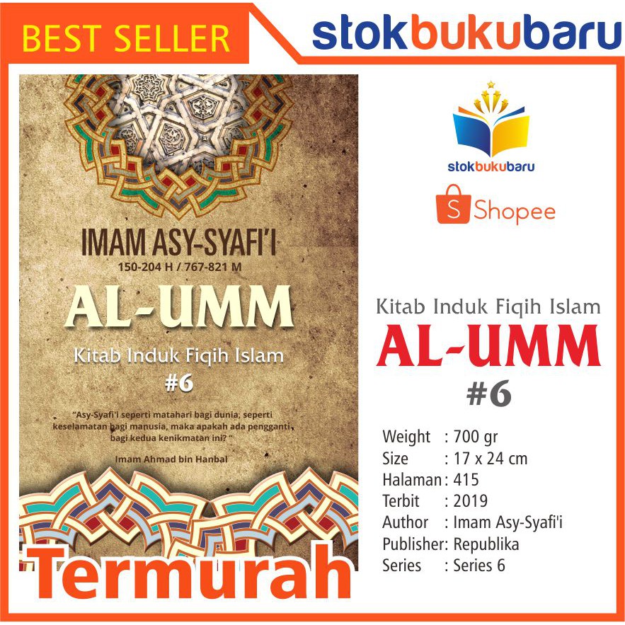 

Buku Al-Umm Kitab Induk Fiqih Islam Jilid 6 - Imam As-Syafii