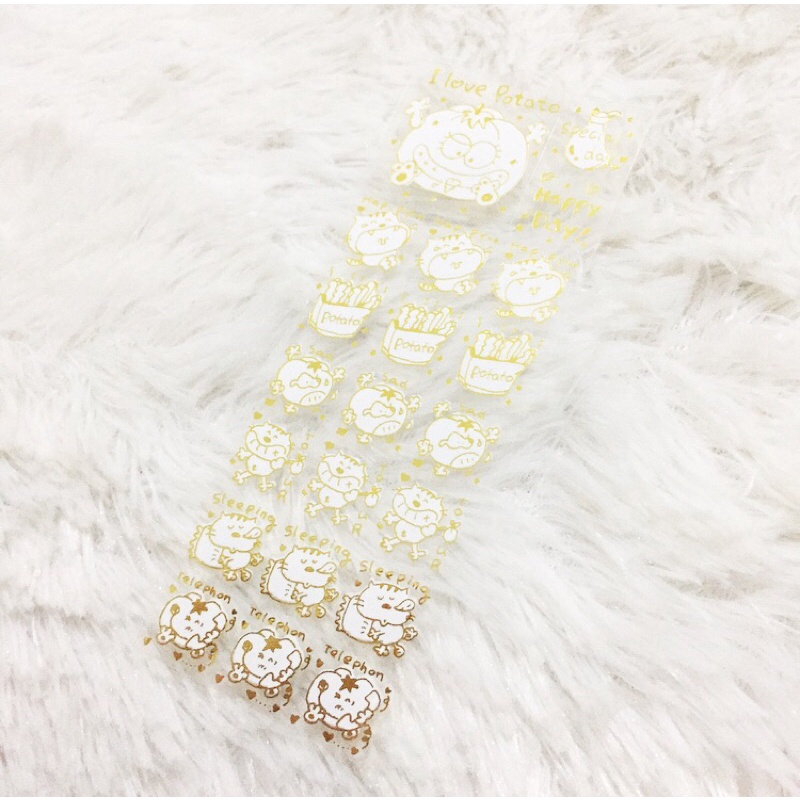 

Gold Print Sticker Art Scrapbook Stiker Diary Otner Jurnal