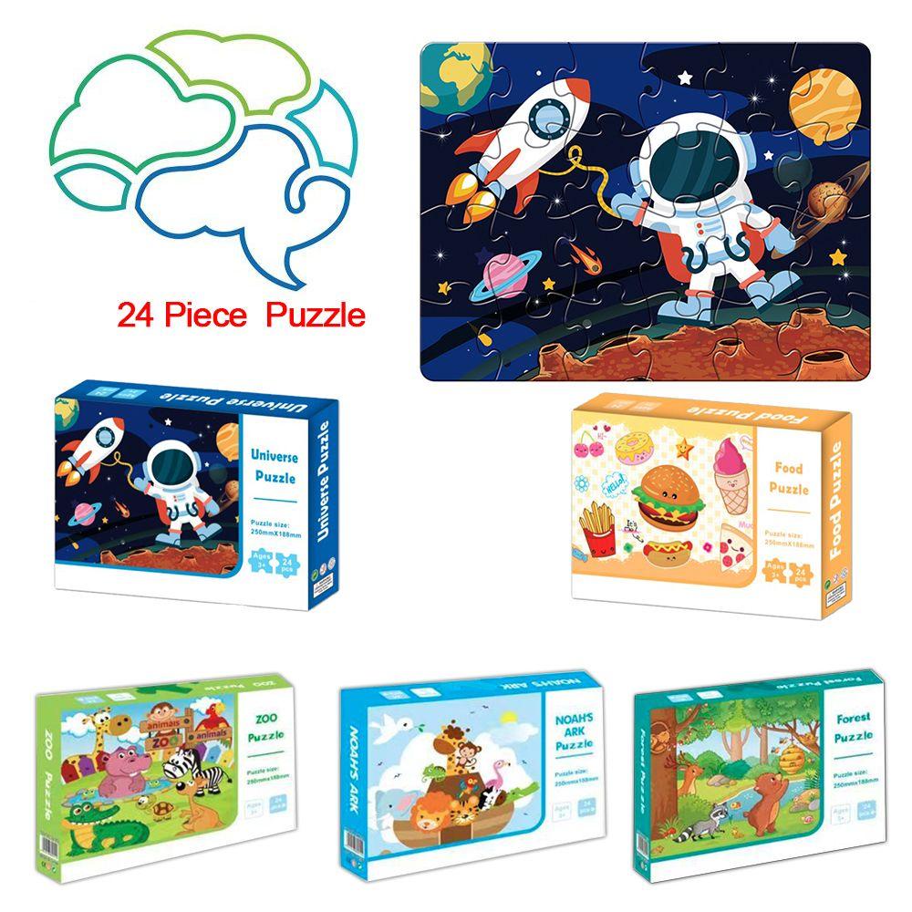 Suyo 24potongan Jigsaw Puzzle Kartun Baru Anak-Anak DIY Jigsaw