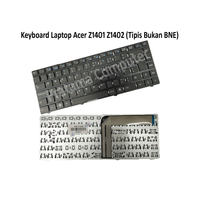 Keyboard Laptop Acer Z1401 Z1402 Hitam (Tipis Bukan BNE)