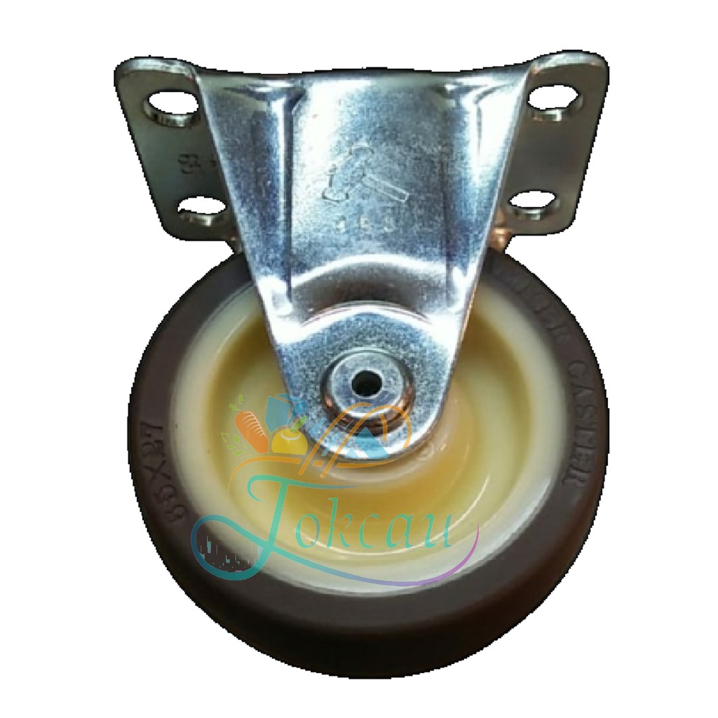 Roda Caster / Trolly / Troli / Troly PU 2,5&quot; Inch Mati ( Fixed ) Hammer