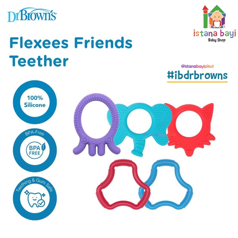 Dr Browns Teether Gigitan bayi Fleexes - Gigitan bayi