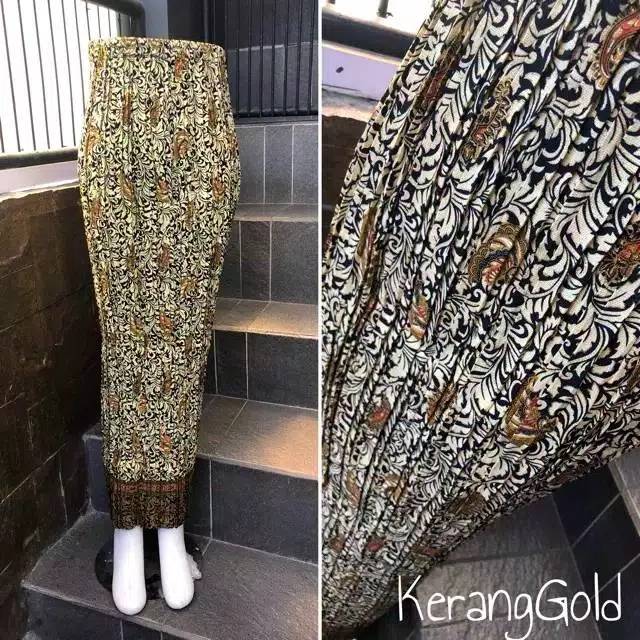 Rok plisket motif batik / rok setelan kebaya / rok serut