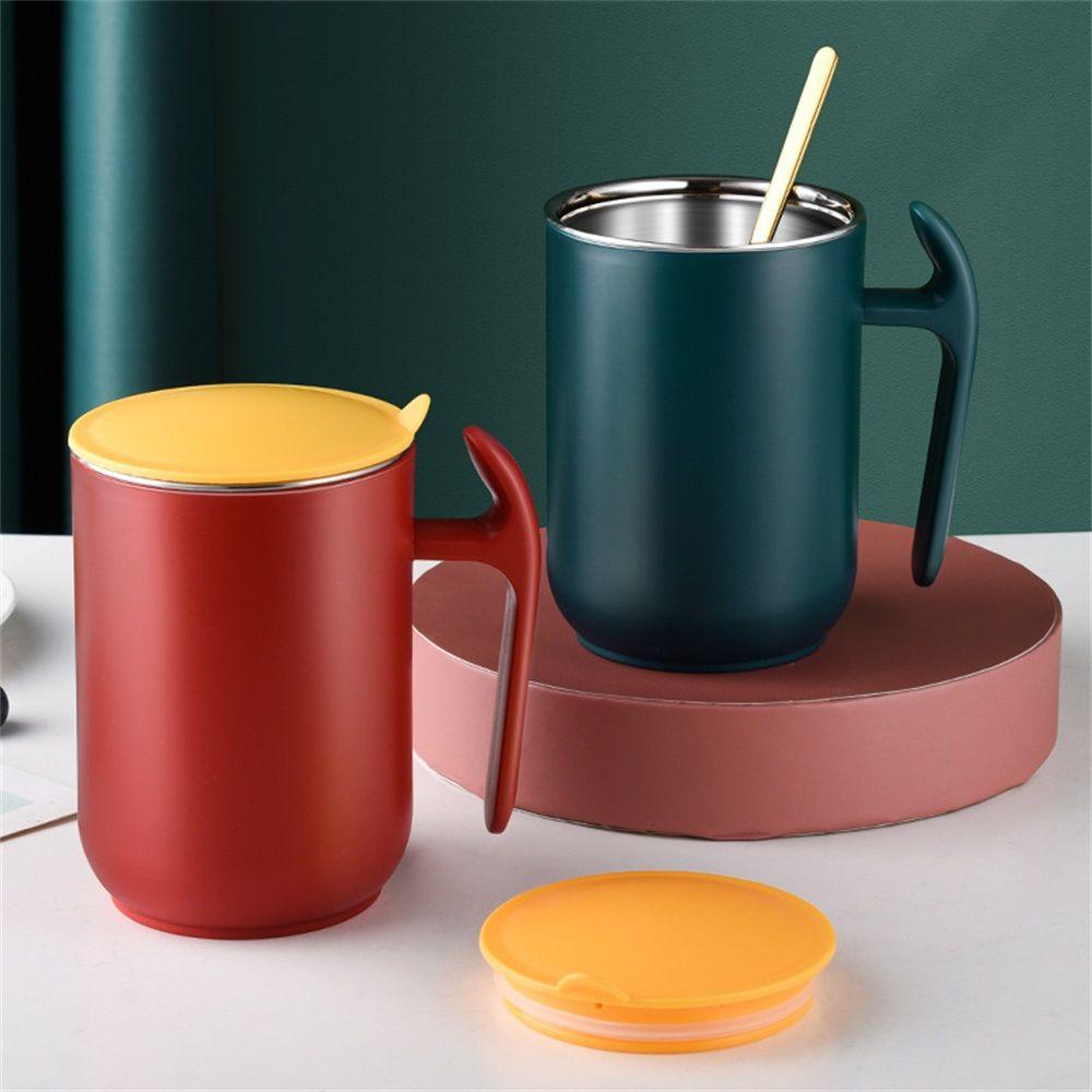 Mug Kopi SOLIGHTER 550ML Ramah Lingkungan Kapasitas Besar 304gelas Susu Stainless Steel