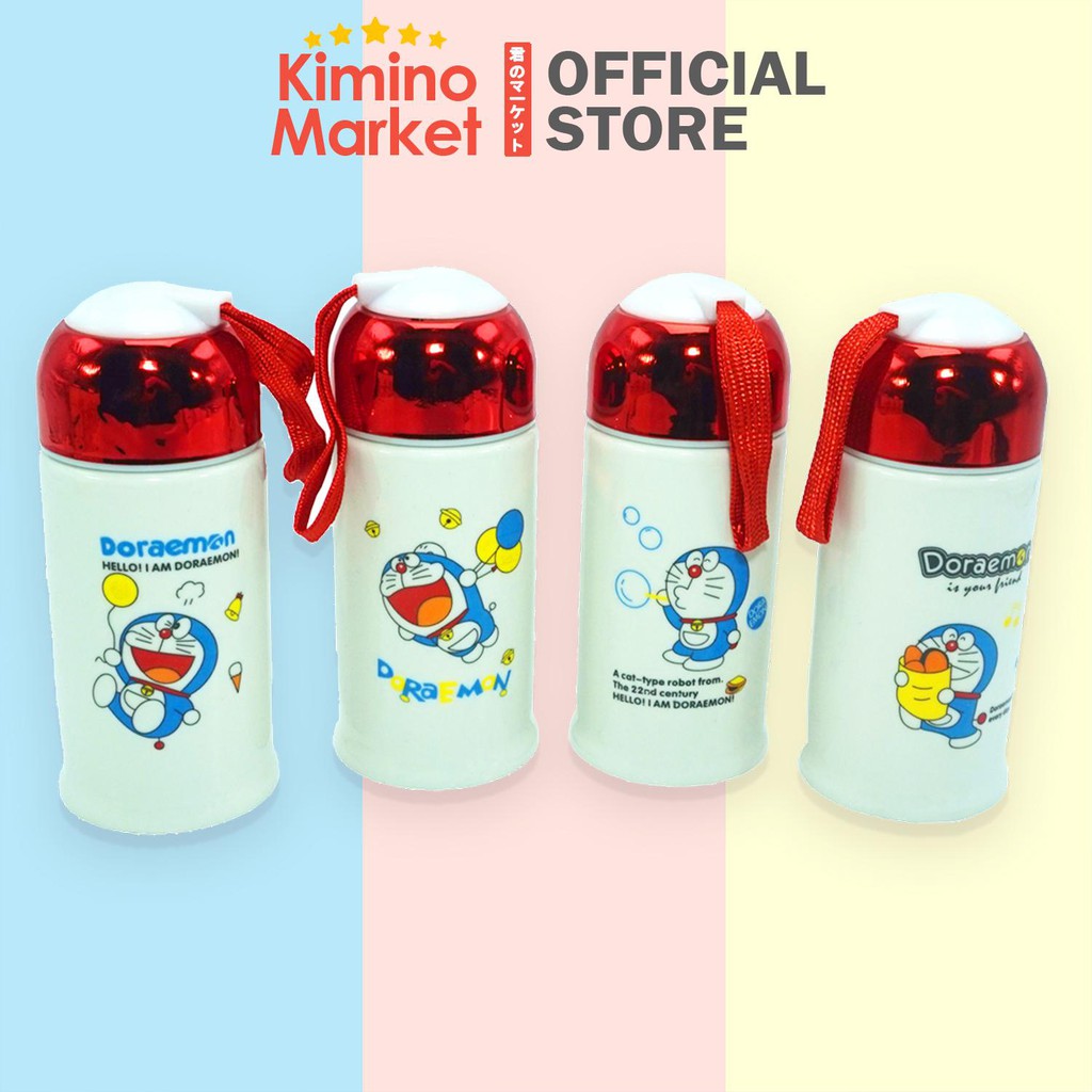 Botol Minum Keramik Kaca Tumblr Besar Doraemon Anti Tumpah Untuk Kado