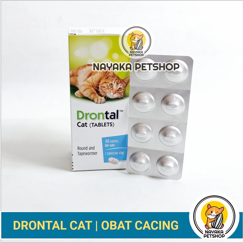 Drontal Cat 1 Tablet Obat Cacing Kucing Dewasa Kitten