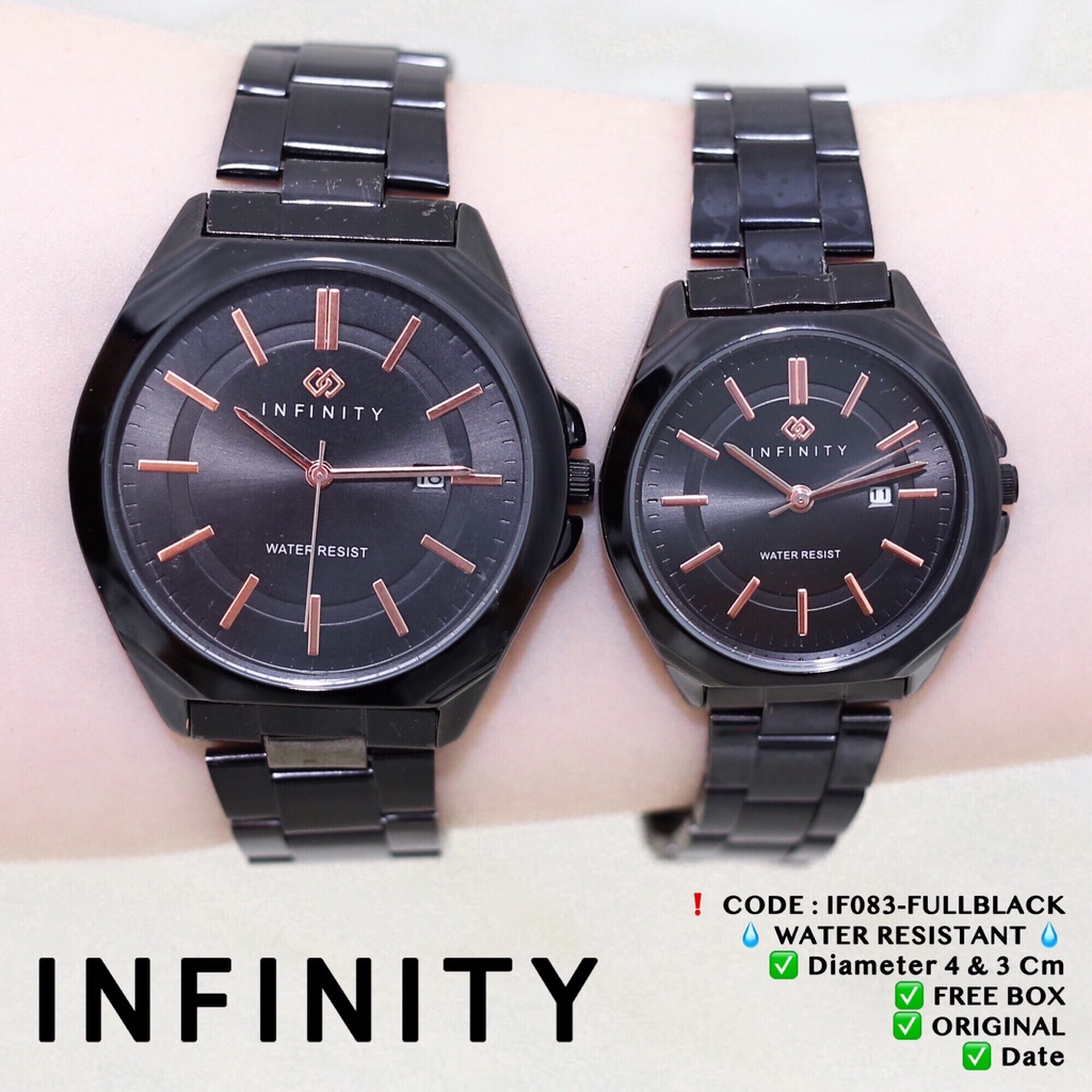 Jam tangan couple anti air original INFINITY free box khusus garansi 1 tahun IF083