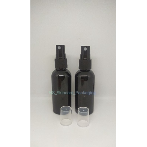 Botol spray 60ml hitam tutup spray hitam