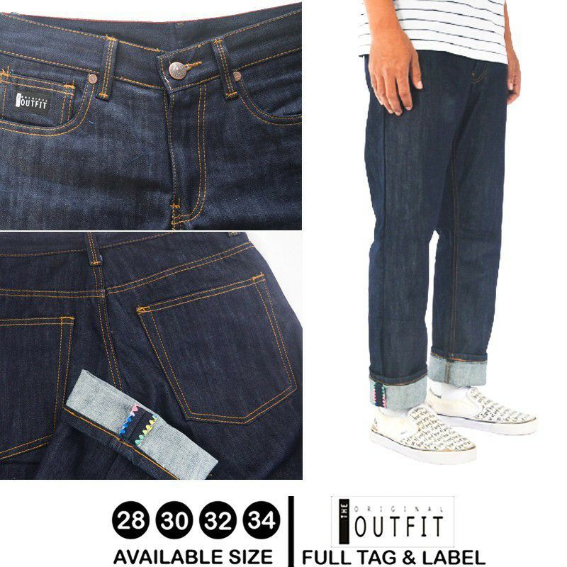 CELANA PANJANG PRIA DENIM JEANS CHINO ORIGINAL OUTFIT SELVEDGE PANTS