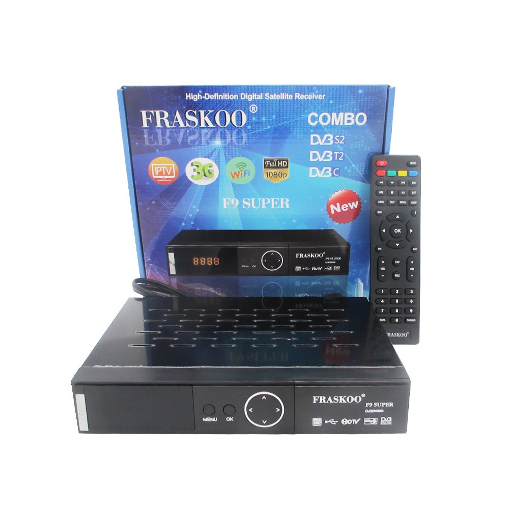Newest Indonesia Fraskoo F9 Super Combo T2 S2 Digital Satellite Tv Receiver Set Top Box Decoder Shopee Indonesia