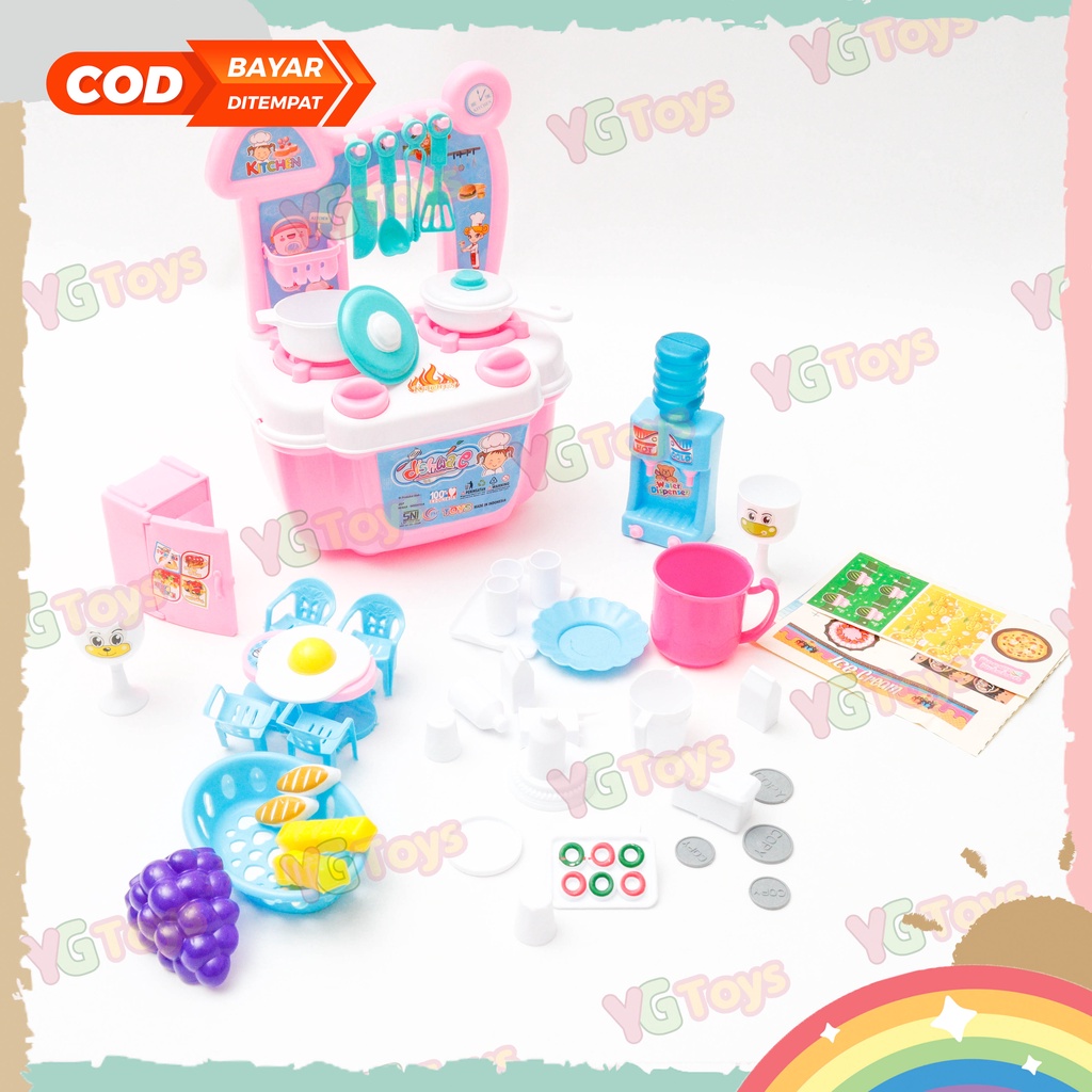 YGtoys Mainan Anak Perempuan Kitchen Set Besar Dapur Masak Masakan Jumbo