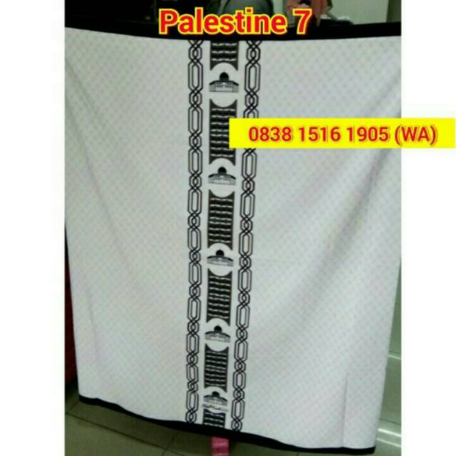 Sarung Rabbani Palestine 7 Putih motif Palestina Terbaru
