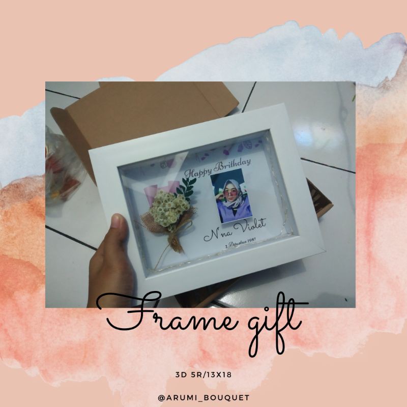 Gift frame 3D | kado unik| kado wisuda| ulang tahun| frame 3D 5R