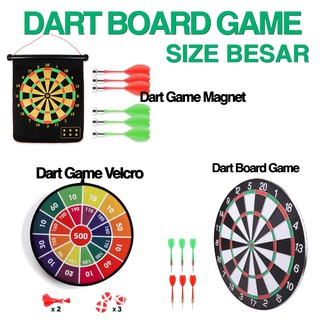 DART BOARD Game BESAR Papan Panah Dart Arrow/Magnet/Velcro Anak & Dewasa Terlengkap Termurah