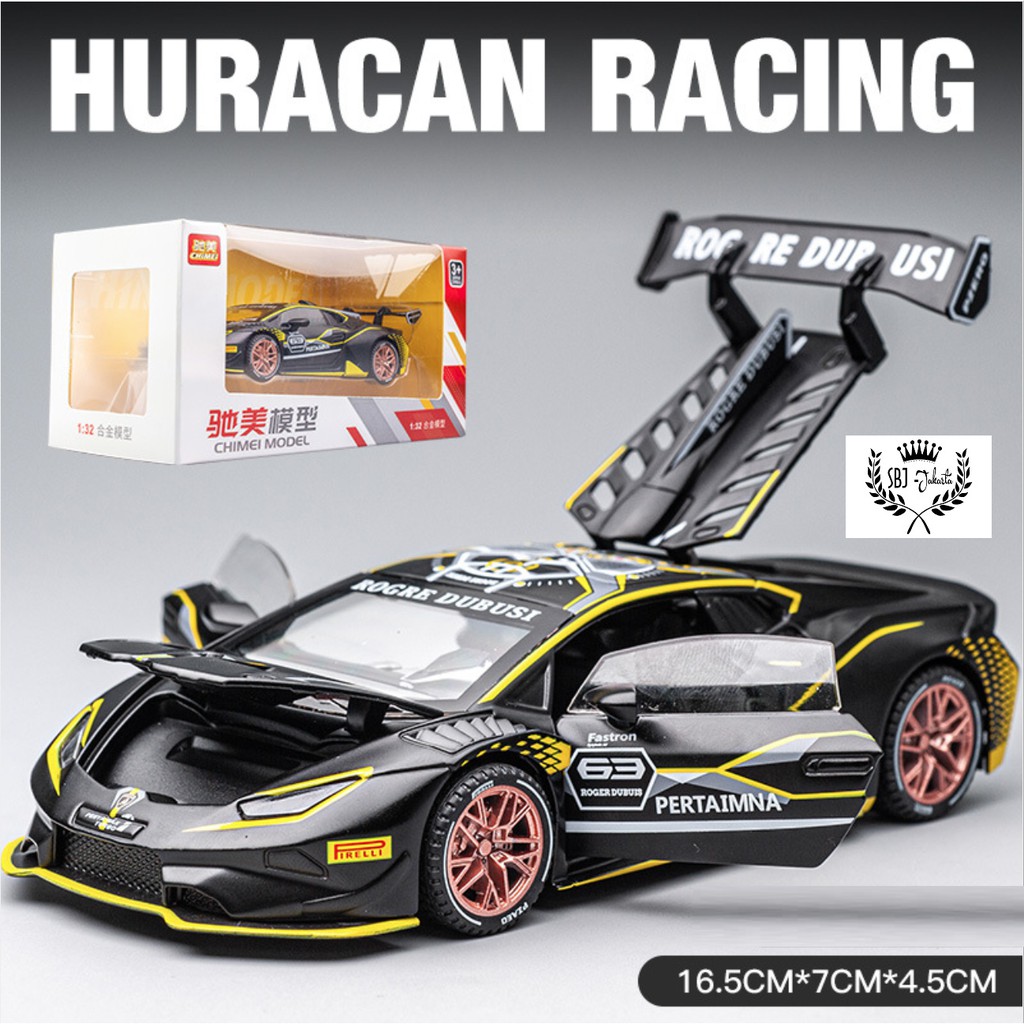 Diecast Miniatur Mobil LAMBORGHINI HURACAN RACING METAL SERIES 1:32