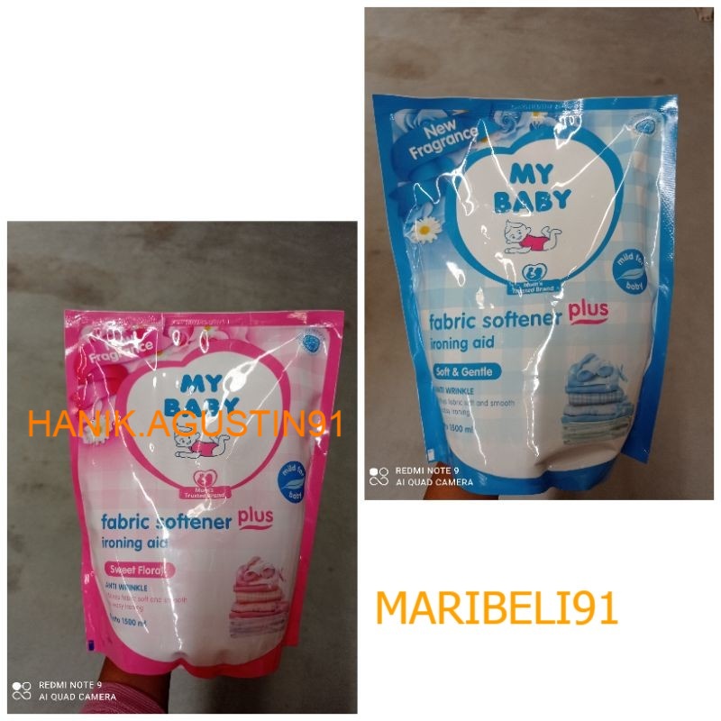 Softener Pakaian Bayi / My Baby Softener Sweet Floral Soft And Gentle HR Baby Shop 1500ml maribeli91