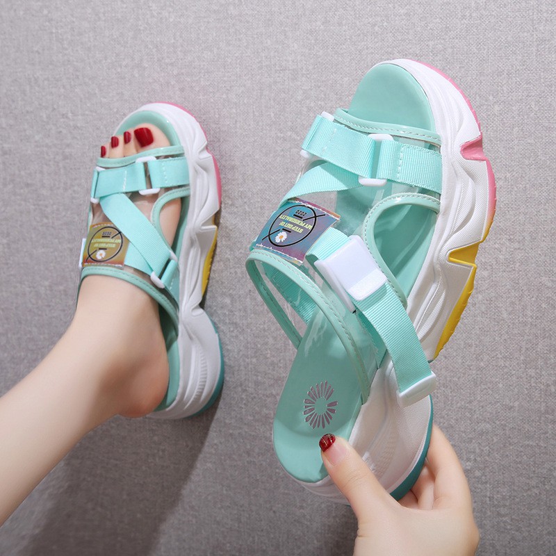 FD Sandal Kekinian Ala Cewek Korea Sendal Gunung Import Wanita Cantik Slip On DI-038