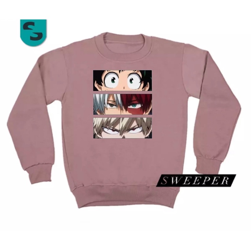 SWEEPER - TERLARIS BASIC SWEATER BOKU NO HERO ACADEMIA PRIA &amp; WANITA M-XL