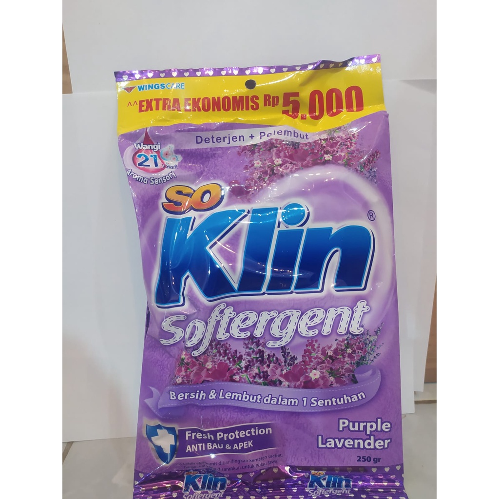 Soklin 5000an | SOKLIN SOFTERGENT 250g | Deterjen Bubuk