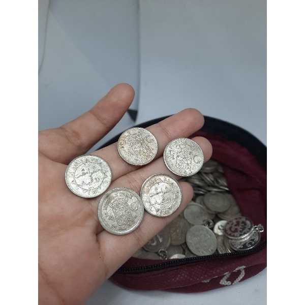 koin perak kuno NEDERL INDIE asli 