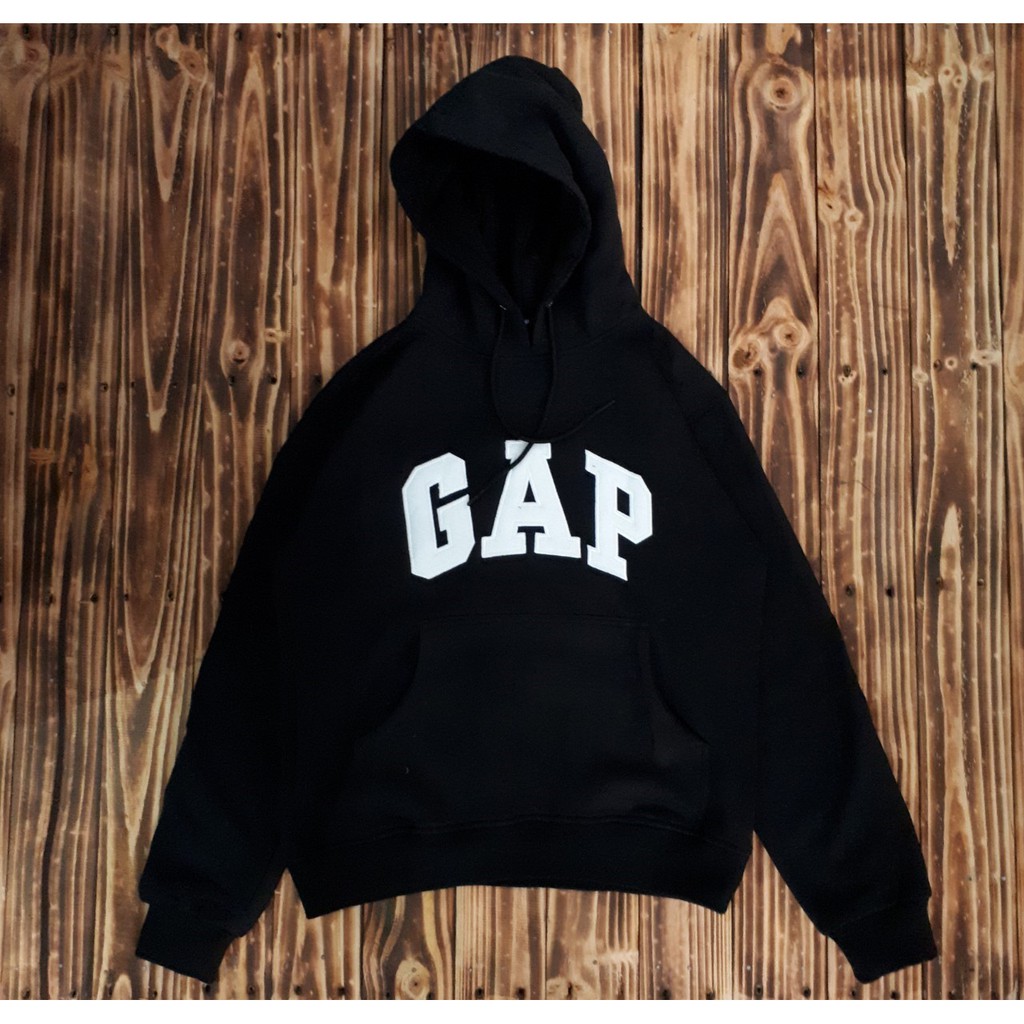 SWEATER PULLOVER HOODIE GAP HITAM