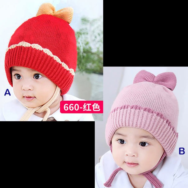 Topi Kupluk Knitted Baby