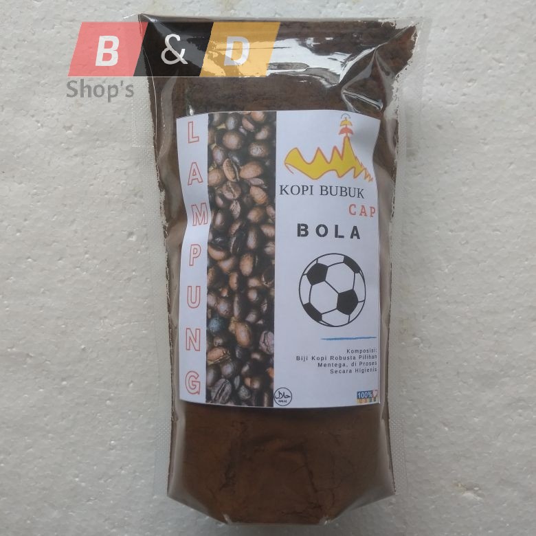 

BOLA. Kopi Bubuk Asli Lampung Netto 250 Gram.