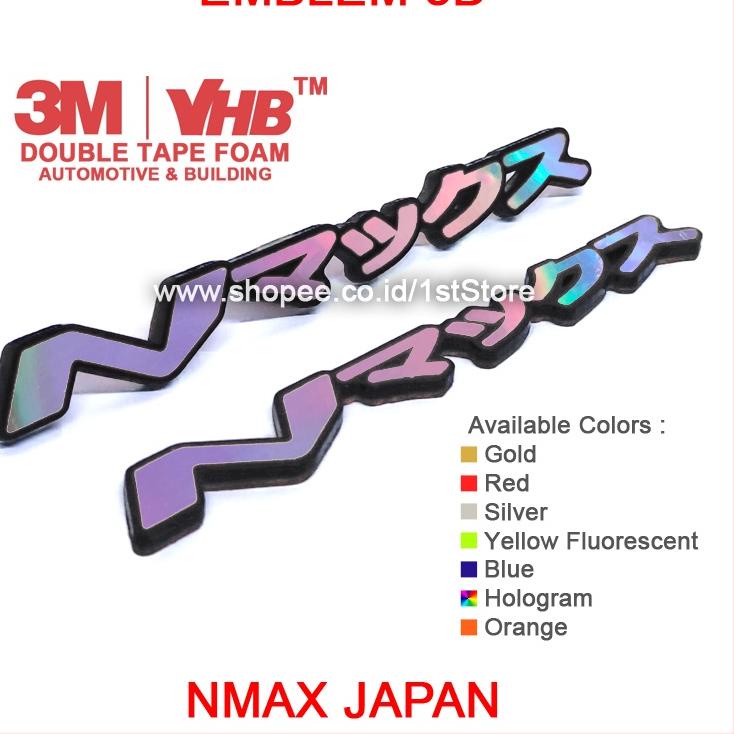 EMBLEM NMAX JAPAN 3D BADGE LOGO YAMAHA N MAX JEPANG JAPANESE STIKER BODI V1 V2 ALL NEW OLD 2020 2021