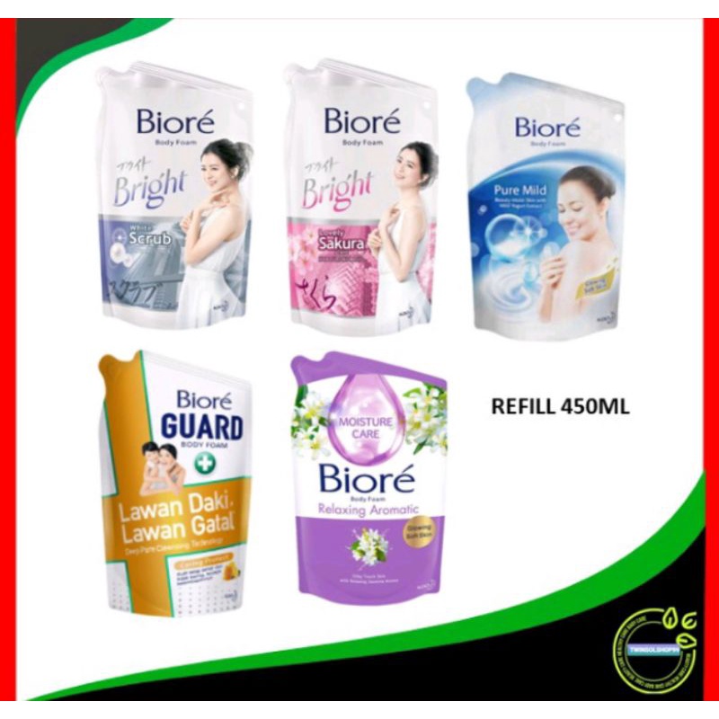 BIORE Body Foam (Sabun Cair Refill) 450/800ML - Body Wash