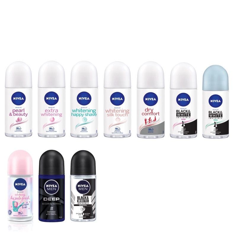 NIVEA ROLL ON 25ML DEODORANT KETIAK PERAWATAN KOSMETIK TUBUH