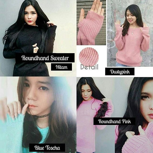 Baju Handsock SWEATER PANJANG / jaket RAJUT wanita roundhand secker