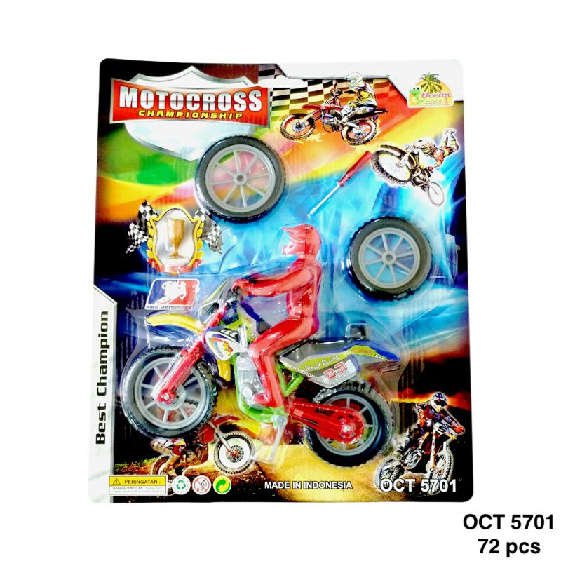Mainan Motocross Motorcross Besar dengan Pembalap
