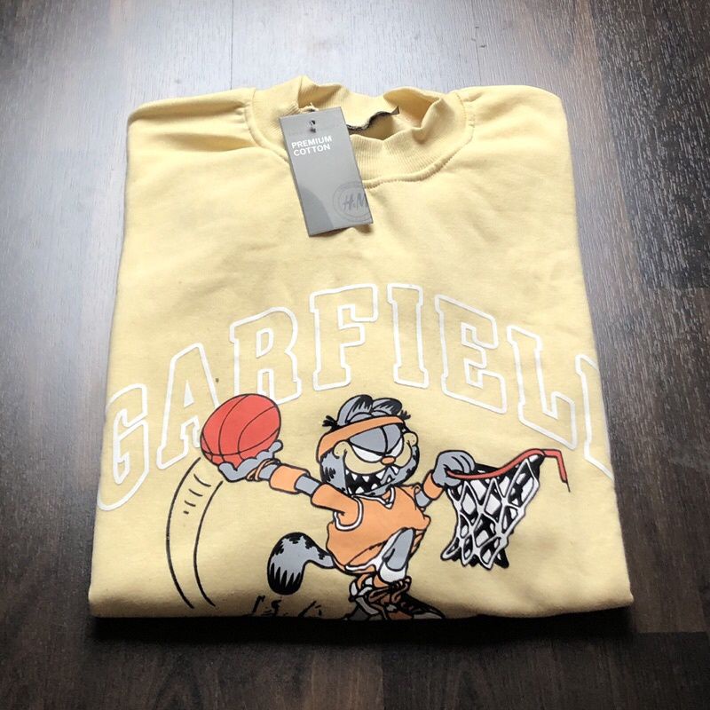 CREWNECK GARFIELD H&amp;M HIGH QUALITY CASUAL HYPE FASHION PRIA