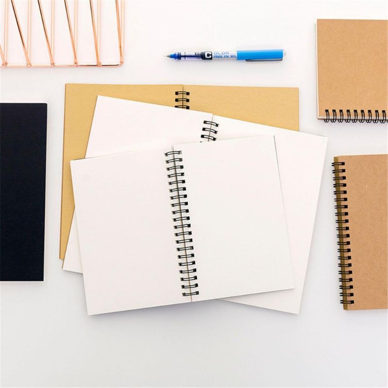 Sketchbook A6 50 lembar/75gsm - Buku Sketsa Desain Gambar - Notebook Gambar Polos Hitam Coklat Sket-6