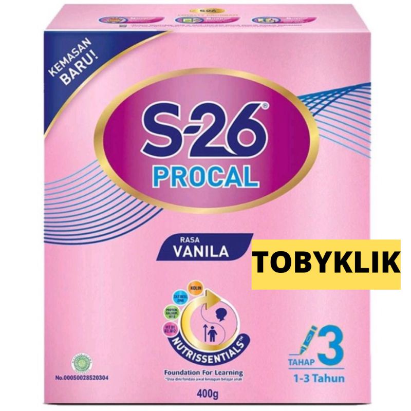 S26 tahap 3 / procal 400 / S-26 Reguler usia 1-3 Madu dan vanila  400gr