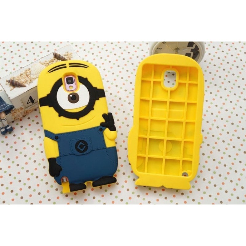 Silicon Case 3D Wana Kuning OPPO A73  A79  F1 A35 softcase boneka karakter lucu / silikon tebal karakter lucu / case anak anak warna biru / pelindung hp