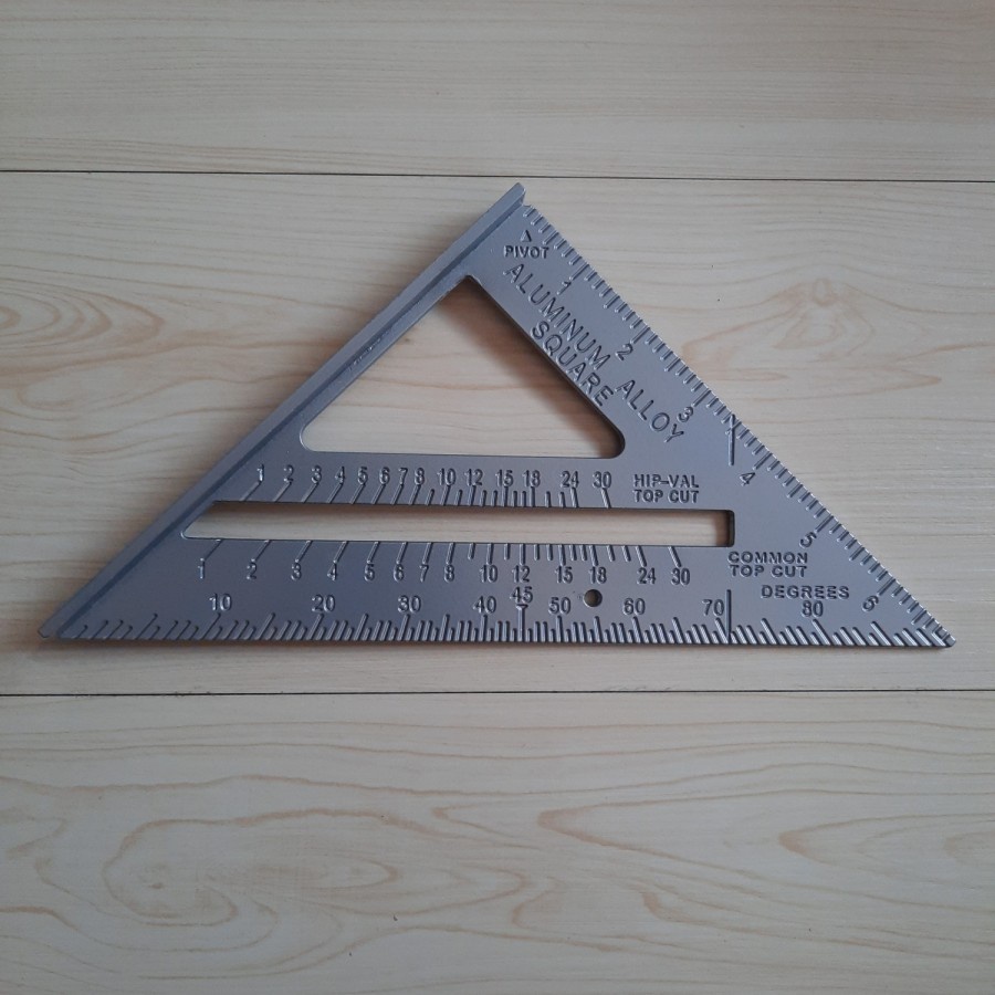 Penggaris segitiga aluminium alloy speed square 7 inch woodworking