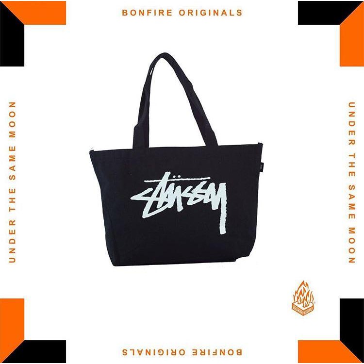 STUSSY Giant Logo Tote Bag (E-Mook Magazine Appendix) - BNF000056