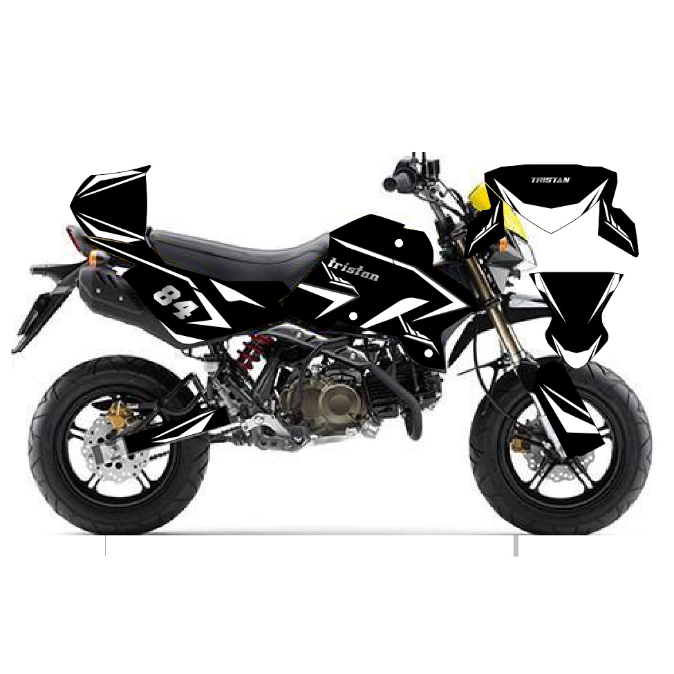 decal ksr simple hitam putih