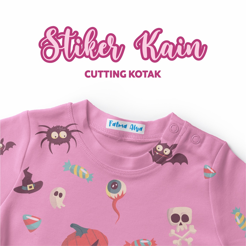 

Stiker Kain TERMURAH Label Baju Iron on Sticker ANTI LUNTUR Murah dpt 50 pcs stiker sablon Bentuk KOTAK TERMURAH DI SHOPEE