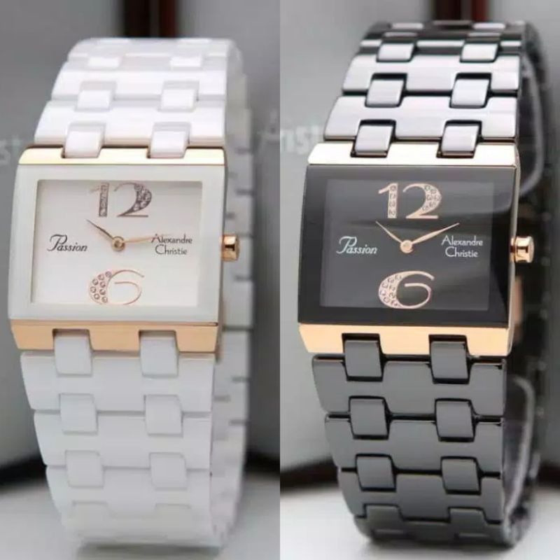 Alexandre Christie Ac 2881/Ac2881 ceramic jam tangan wanita original