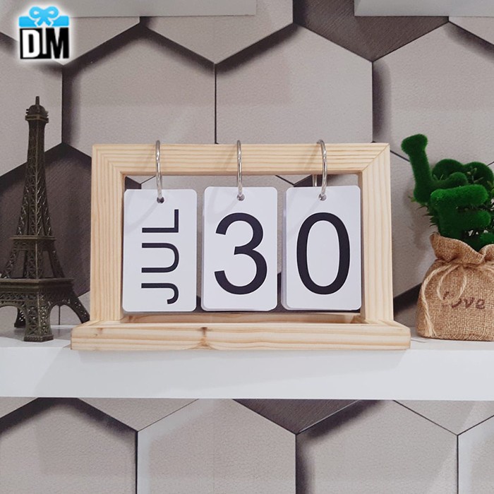 

READY Kalender Abadi 2021 2022 2023 Kalender Kayu meja Unik Kalender - Natural Kayu TERMURAH