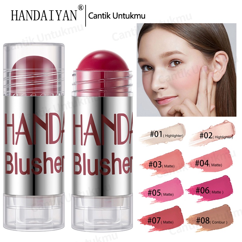 HANDAIYAN Blush Stick Contouring Makeup Face Brightener Concealer Blush Highlighter Face Primer Bronzer Face Pen-Blush Strip Cream Blush Stick Rouge