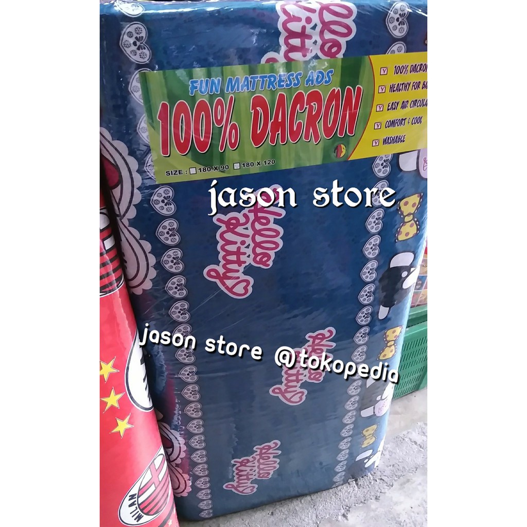 Kasur busa 100% dacron uk.180 x 120 cm/Kasur lipat busa 100% dacron