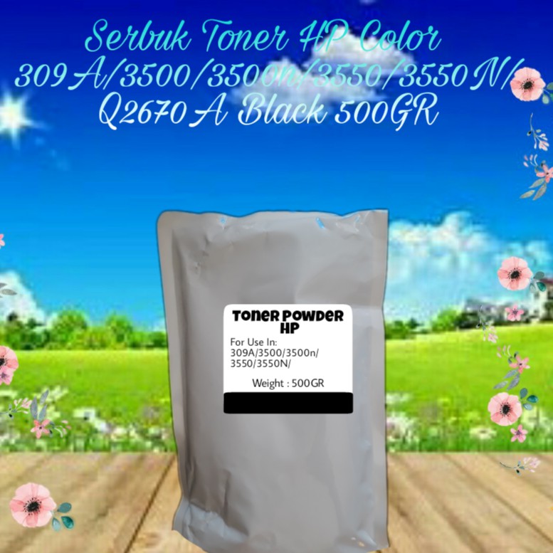 Serbuk Toner Refill Powder Bubuk HP 309A 3500 3500N 3550 3550N Q2670A Black 500gr