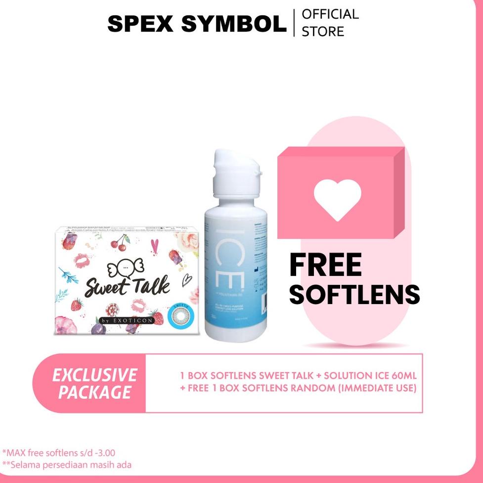 Bundling Sweet Talk + 1 Ice 60ml + Free Softlens "PCG. 439339"
