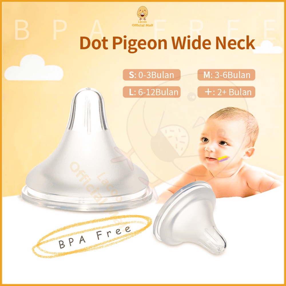 Lacoo Dot bayi wide neck anti kolik Baby nipple Tahan panas 120 derajat