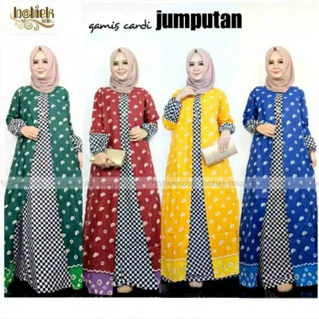 Gamis batik cardi jumputan
