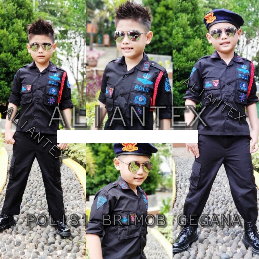 Seragam PDL BRIMOB Pretend Play Dokter BAJU PRAMUGARI ANAK / KOSTUM ANAK/ BAJU PROFESI ANAK Untuk Um